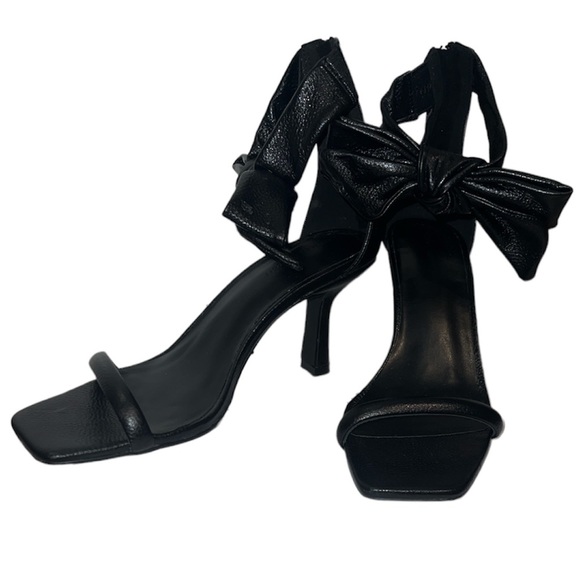 Rebecca Minkoff Black Kaley Bow High Heels - Picture 1 of 11